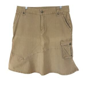 Y2K Jag Jeans Khaki Cargo Skirt Patchwork Seams Lizzie McGuire Style Size 12